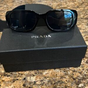 BRAND NEW Auth Prada Angular Black Sunglasses #UNISEX